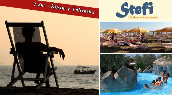 7-dňový pobyt v Taliansku a s plnou penziou len za 160€. Cestovná kancelária Stefi Vám prináša atraktívnu letnú dovolenku v meste Rimini v Hoteli Rinaldi*** so 46% zľavou.