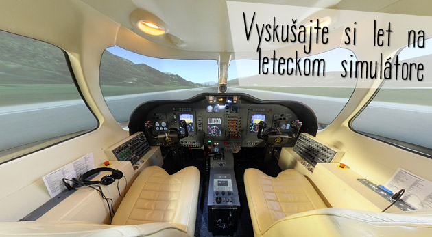 Let na simulátore lietadla Cessna Citation Jet II