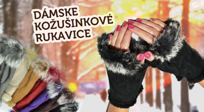 Kožušinkové rukavice bez prstov