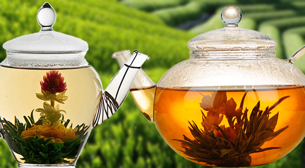 Kvitnúci čaj v troch príchutiach