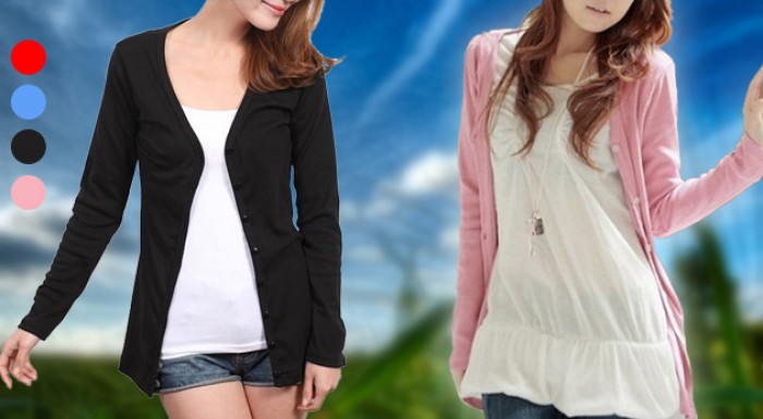 Elegantný dámsky svetrík so zapínaním