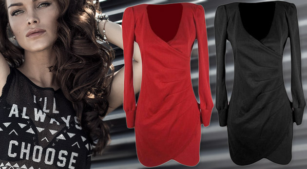 Elegantné dámske zavinovacie šaty