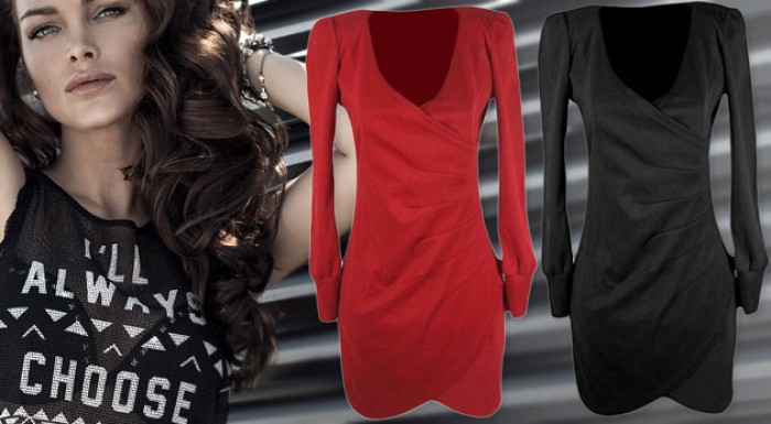 Elegantné dámske zavinovacie šaty