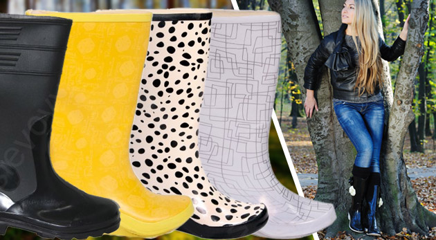 Štýlové gumáky - čierne alebo vzorované