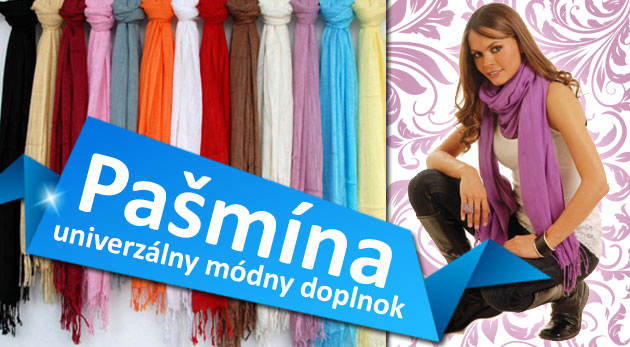 Úžasná kašmírová šatka - pašmína v 35 farbách