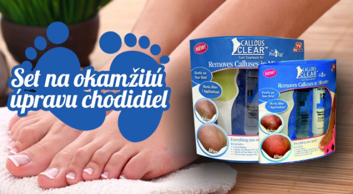 Set na úpravu chodidiel Callous clear