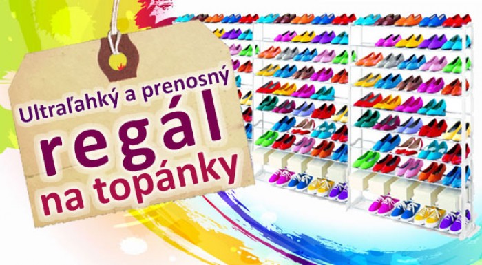 Prenosný regál na topánky pre 30 párov topánok