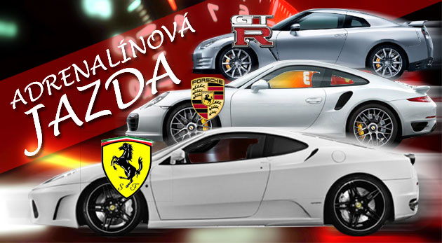 Adrenalínová jazda - Ferrari, Nissane či Porsche