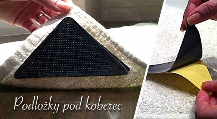 Podložky pod koberce proti ich šmýkaniu sa 8+8 ks