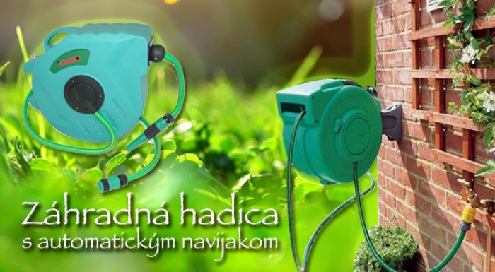 Záhradná hadica s automatickým navijakom