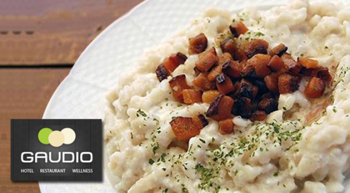 Bryndzové halušky so slaninkou v hoteli Gaudio