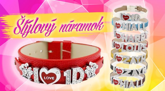 Trendy náramky s trblietavými písmenami a ozdobami