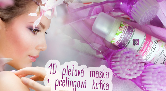 Pleťová maska a špeciálna peelingová kefka