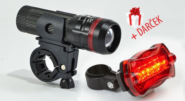 Set LED svetiel na bicykel pre vyššiu bezpečnosť