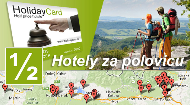 HolidayCard – prenocujte v SR a ČR za polovicu