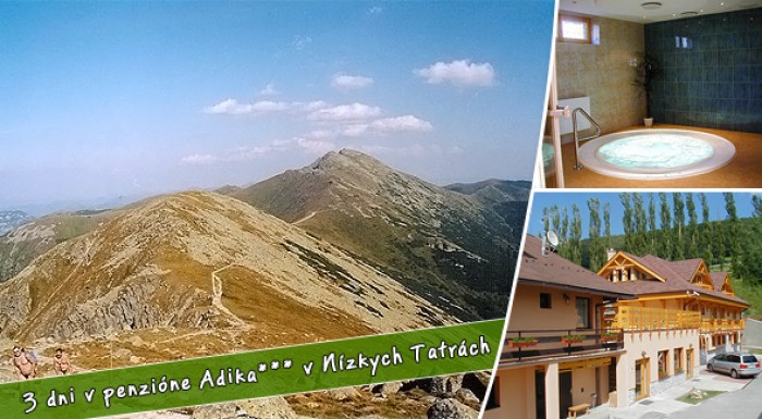 Penzión*** Adika v Nízkych Tatrách, s polpenziou, saunou, vírivkou a fitness...