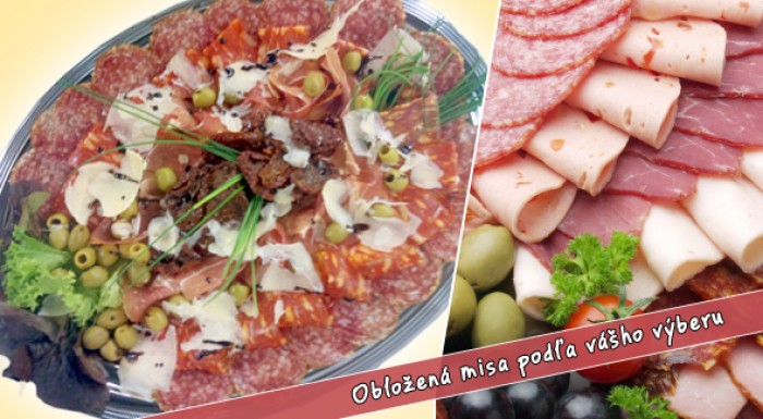 Obložené misy na každú príležitosť podľa vášho výberu na firemné akcie, posedenia i rodinné oslavy.