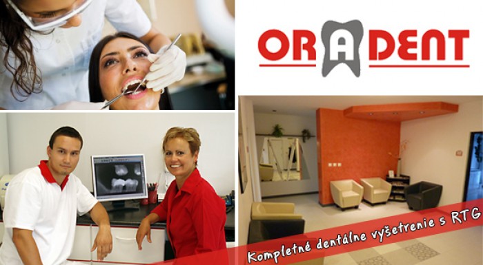Komplexné vstupné vyšetrenie zubov s digitálnou RTG diagnostikou.