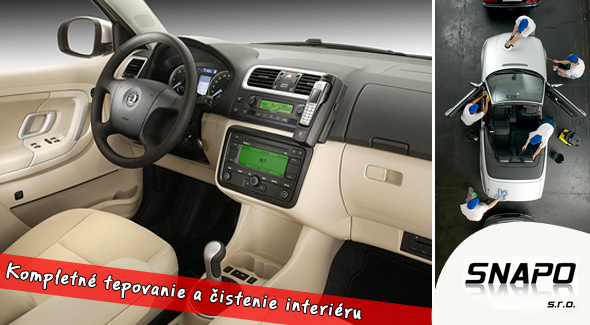 Kompletné tepovanie vozidla a čistenie interiéru.