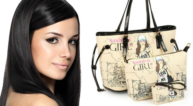 Dámska kabelka - set 3 v 1