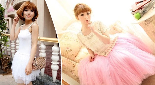 Tutu šaty alebo Tutu sukňa pod kolená