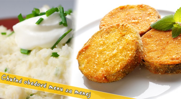 Krémová cesnaková polievka, vyprážaný syr, zemiaková kaša a tatarská omáčka.