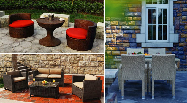 Sety ratanového nábytku do exteriéru