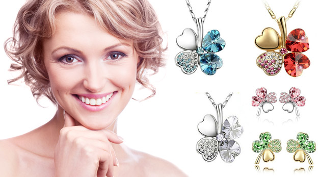 Štvorlístkový set šperkov