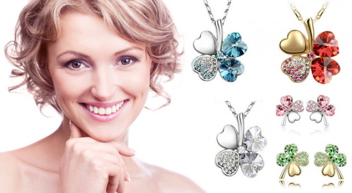 Štvorlístkový set šperkov