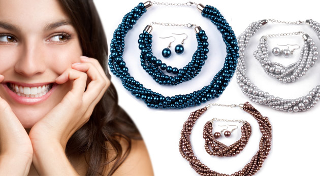 Set voskovaných perál