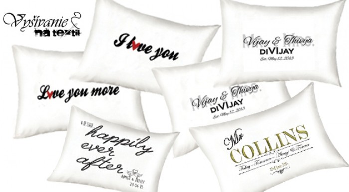 Obliečky na vankúše s nápisom podľa vás