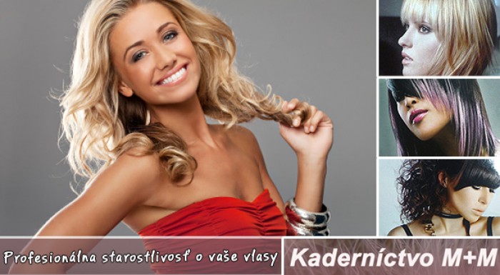 Kadernícky balíček služieb – farbenie, ošetrenie vlasov, strih a konečný styling.
