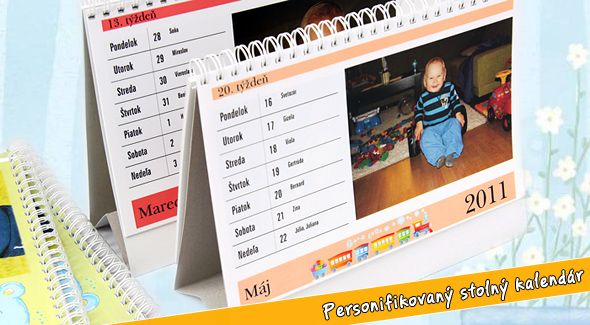 Personifikovaný stolný kalendár na rok 2012.