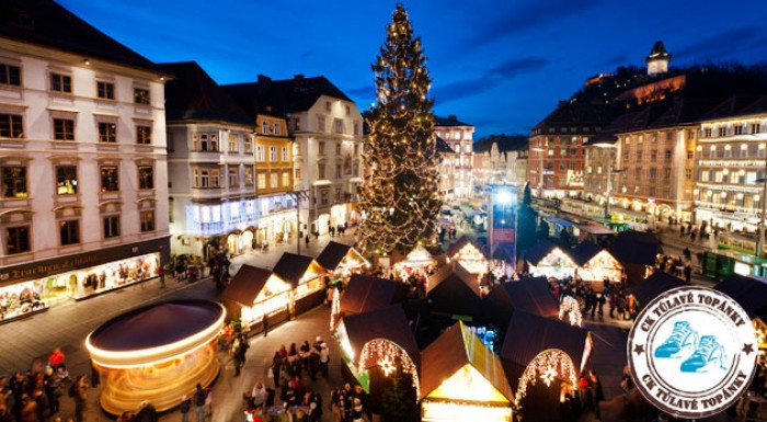 Predvianočná návšteva Grazu so sprievodom čertov