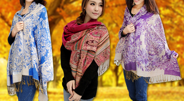 Krásne vzorované pašmíny