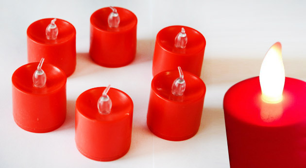 Blikajúce LED sviečky