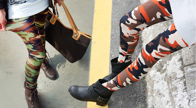 Dámske maskáčové legíny