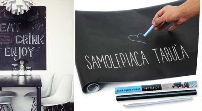 Samolepiaca tabuľa na písanie kriedou