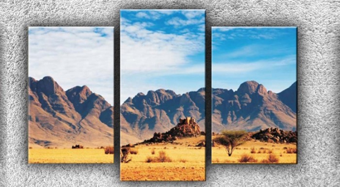 Trojdielny 3D obraz na stenu