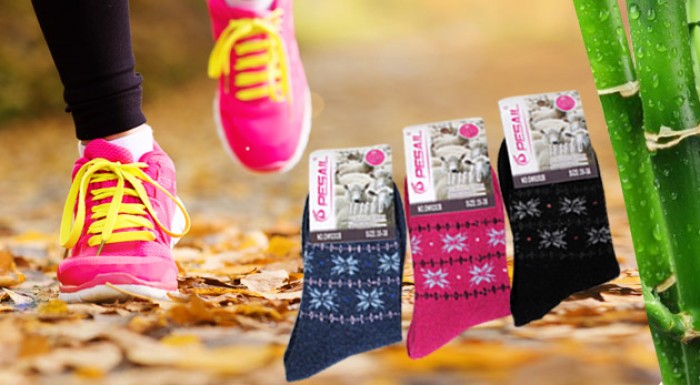 Dámske ponožky z bambusu alebo ovčej vlny