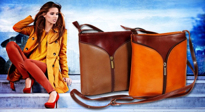 Dámske kožené kabelky cez rameno