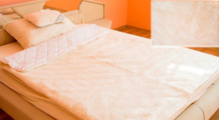 Hrejivá deka a 2 vankúše z ovčej vlny