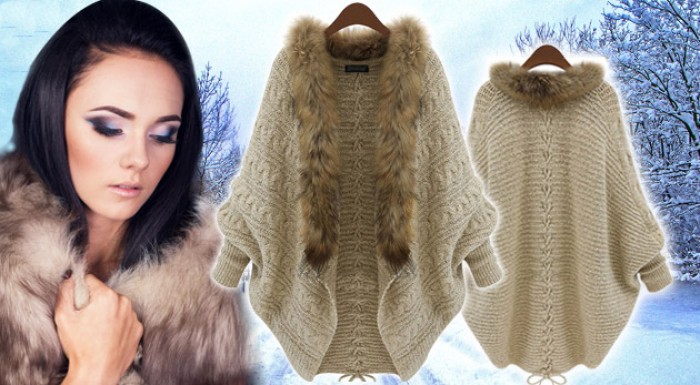 Dámsky sveter s kožušinkou
