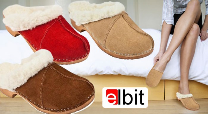 Zateplené dreváky alebo papuče s ovčou vlnou