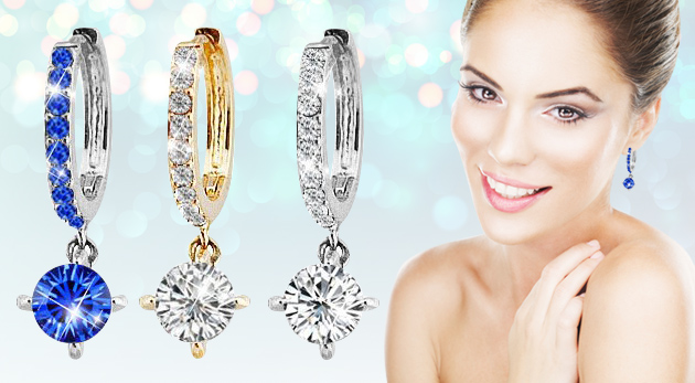 Krásne náušnice so zirkónmi