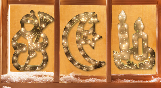 Vianočná svietiaca ozdoba do okna