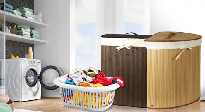 Dekoračné bambusové koše na prádlo