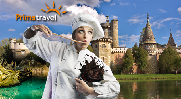 Zámok v Laxenburgu a čokoládovňa Hauswirth