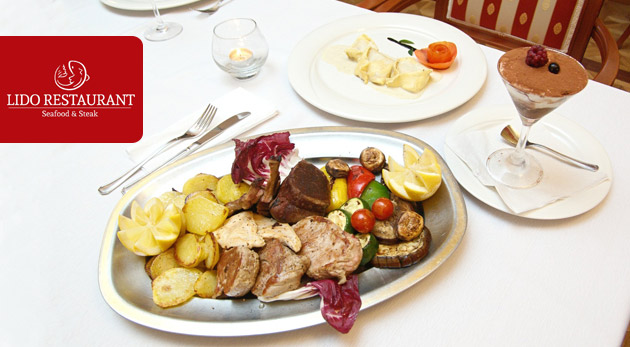 Menu pre 2 vo Fish Lido reštaurácii v Bratislave