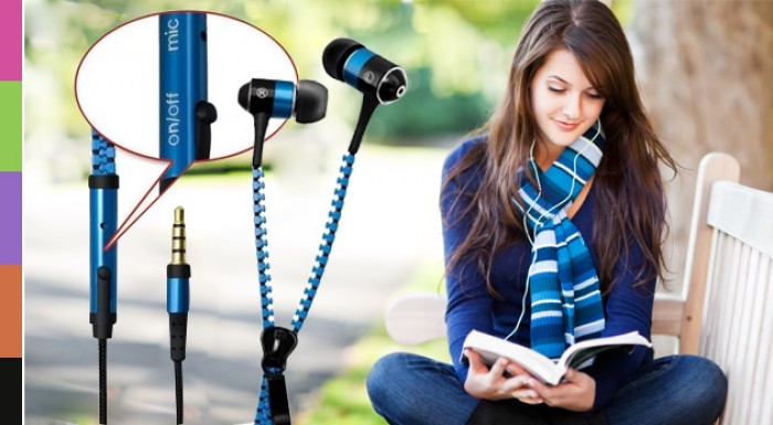 Slúchadlá na zips - 7 farieb